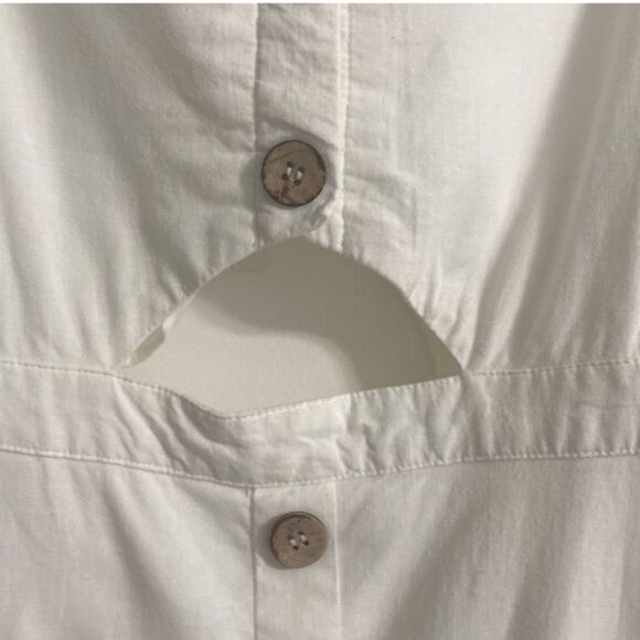 Cotton Candy LA White Spaghetti Strap Cut Out Tie Back Mini Dress Size L - Picture 6 of 6